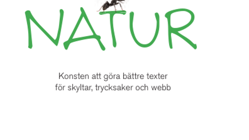 Framsida på boken Att skriva om natur