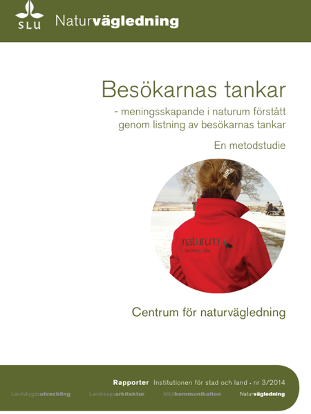 Framsida på rapporten Besökarnas tankar