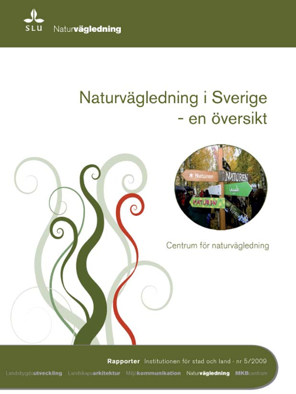 Framsida på rapporten Naturvägledning i Sverige