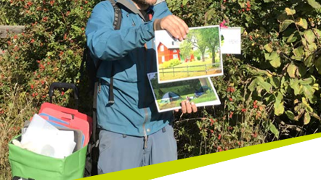 Framsida på rapporten Utbildningspaket för flerspråkiga naturvägledare