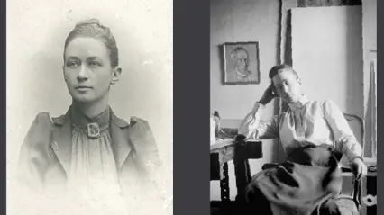 Gamla svart-vita bilder på Hilma af Klint