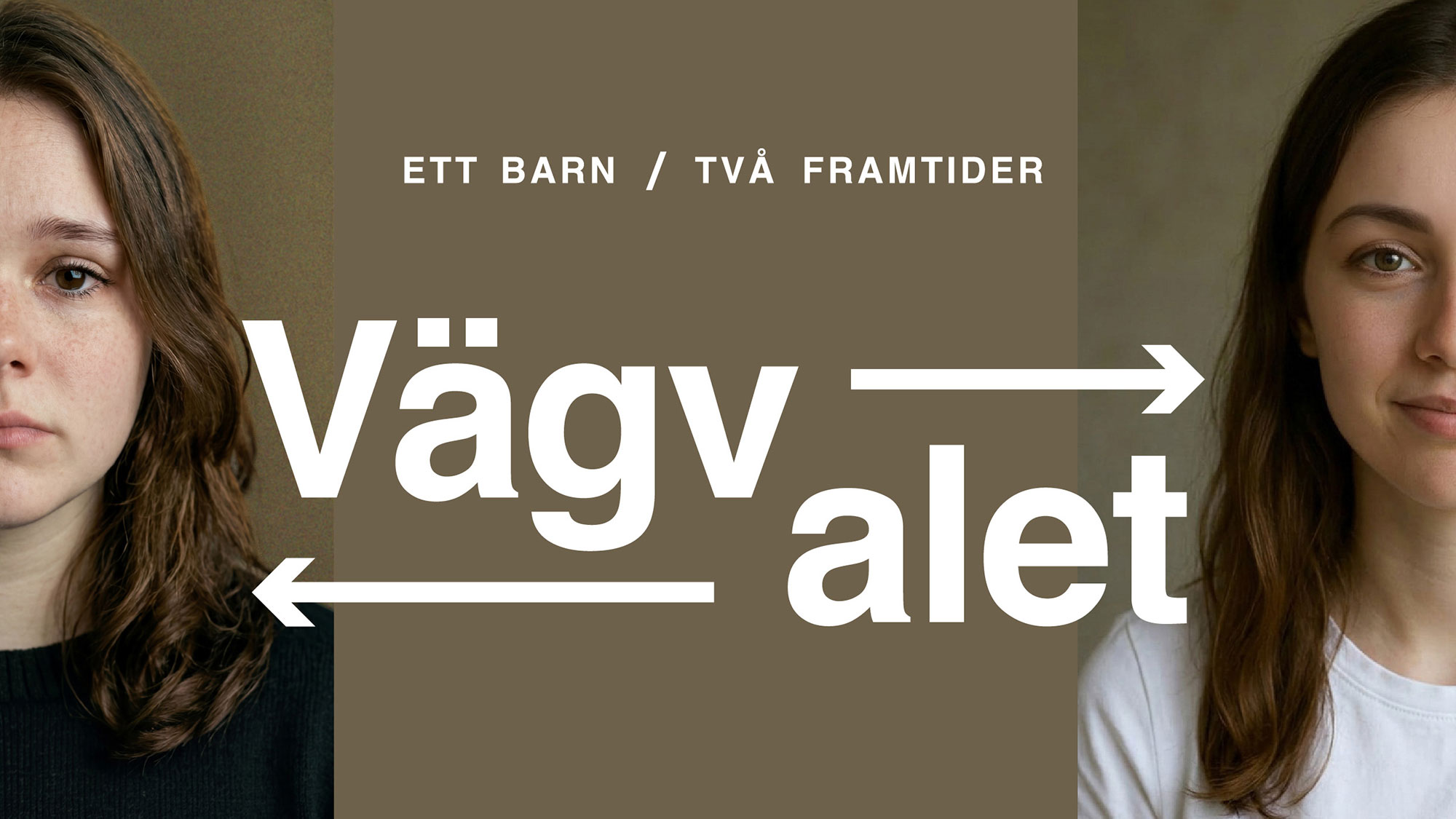 Ansiktshalvorna av två flickor. Den ena ser frisk och glad ut, den andra trött och blek. Ai-genererat foto.