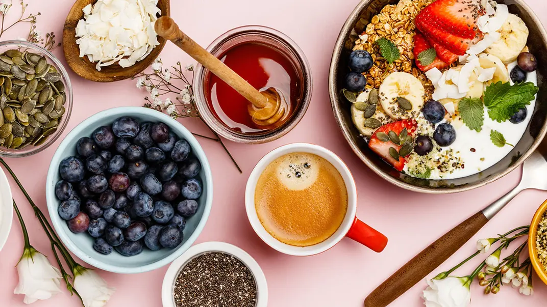 Breakfast buffet.
