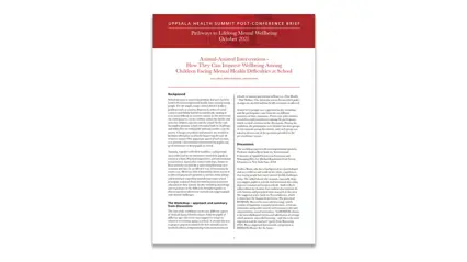 Cover of a policy brief. Image.