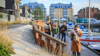People walking around a citycentre