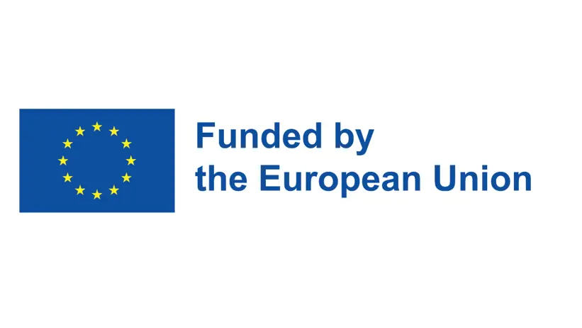 Bild på den Europeiska flaggan med text som anger att detta är ett projekt med finansiering från den europeiska unionen, EU.