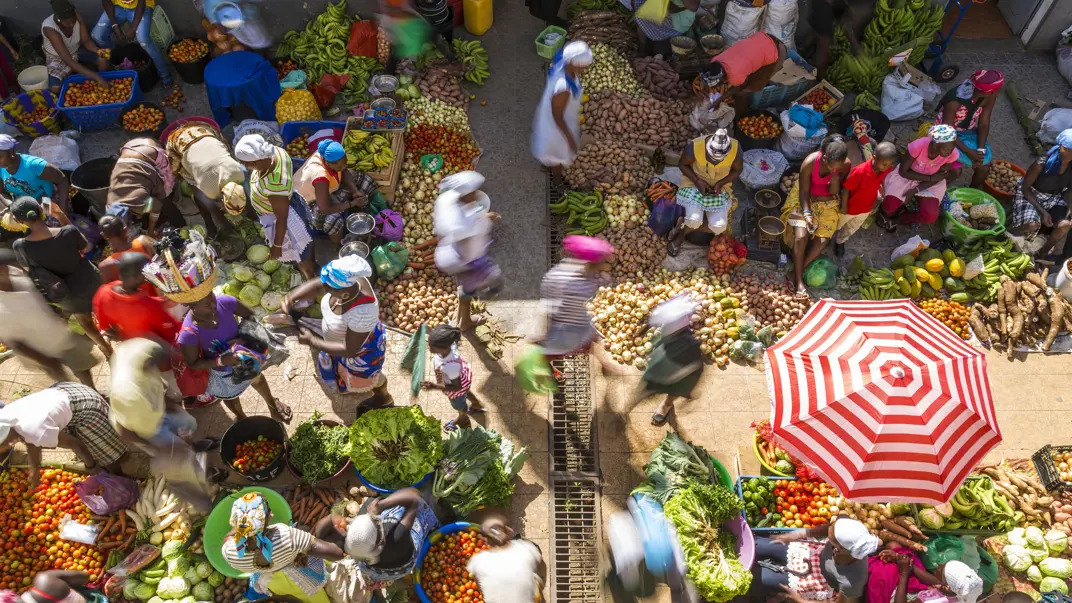 People on a market place