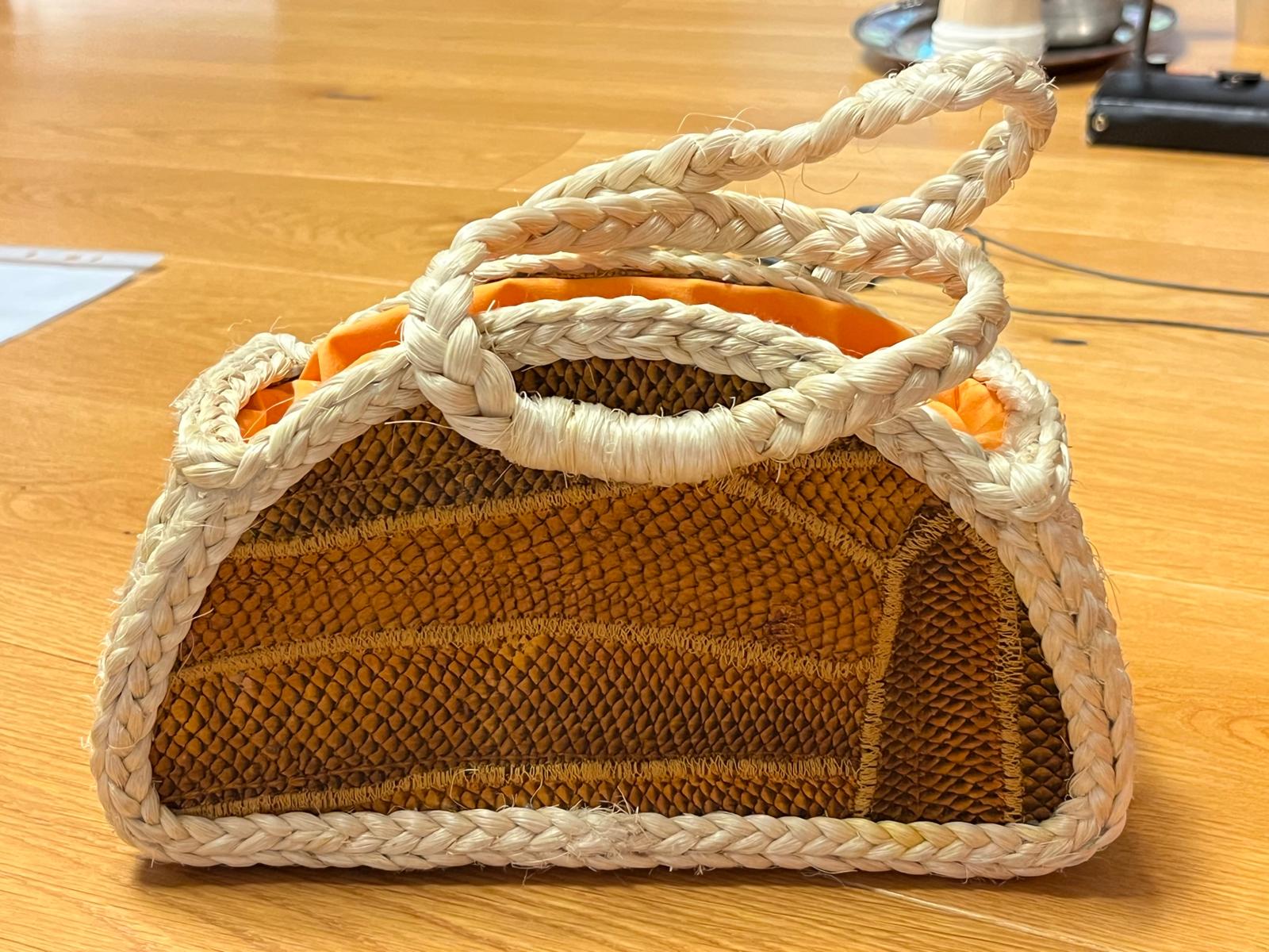 A handbag made of fish skin