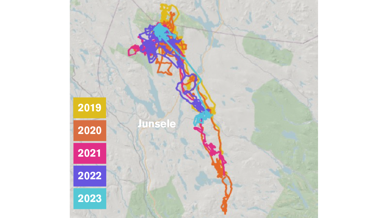 TV-älgen Jokerns vandringskarta